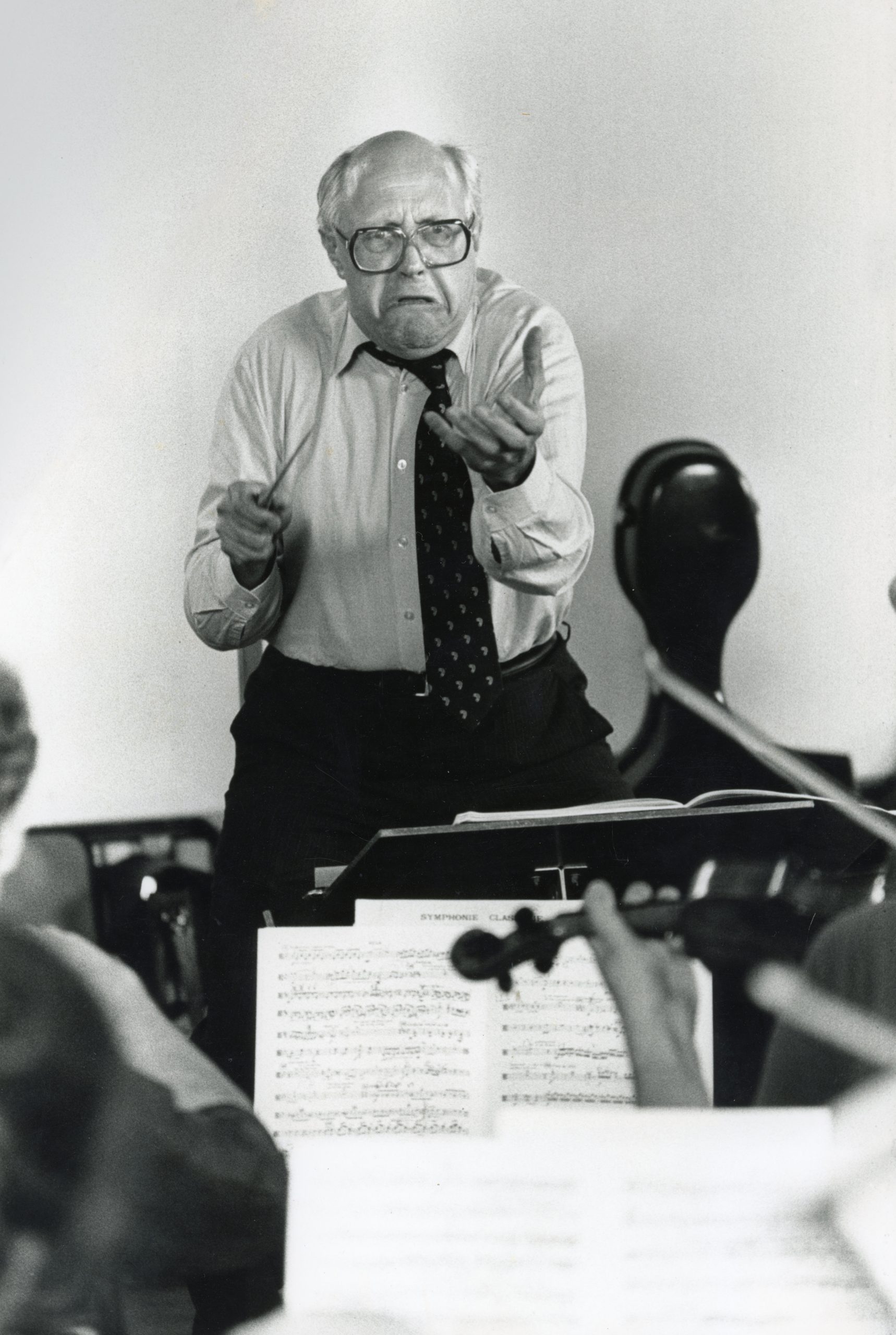 Rostropovich rehearsing