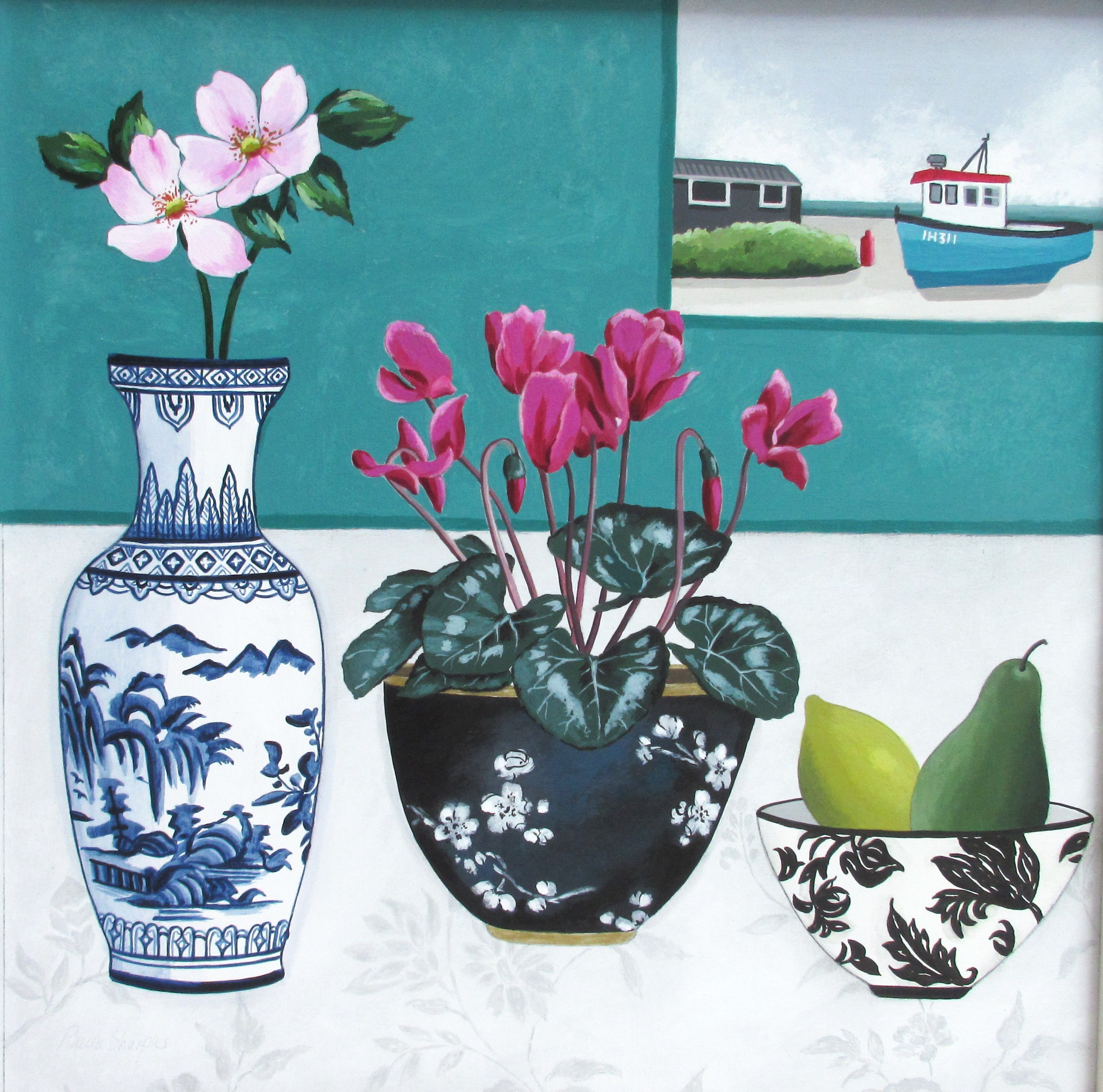 Aldeburgh Beach and Cyclamen